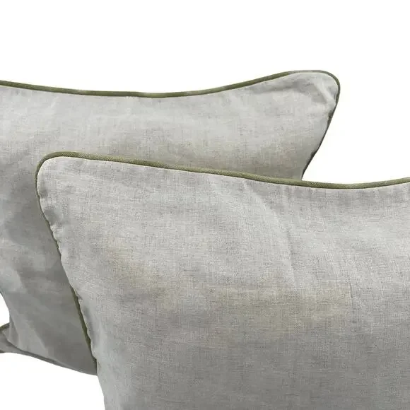 NWOT Restoration Hardware 19” square linen throw pillows - Set of 2 - Picture 5 of 8